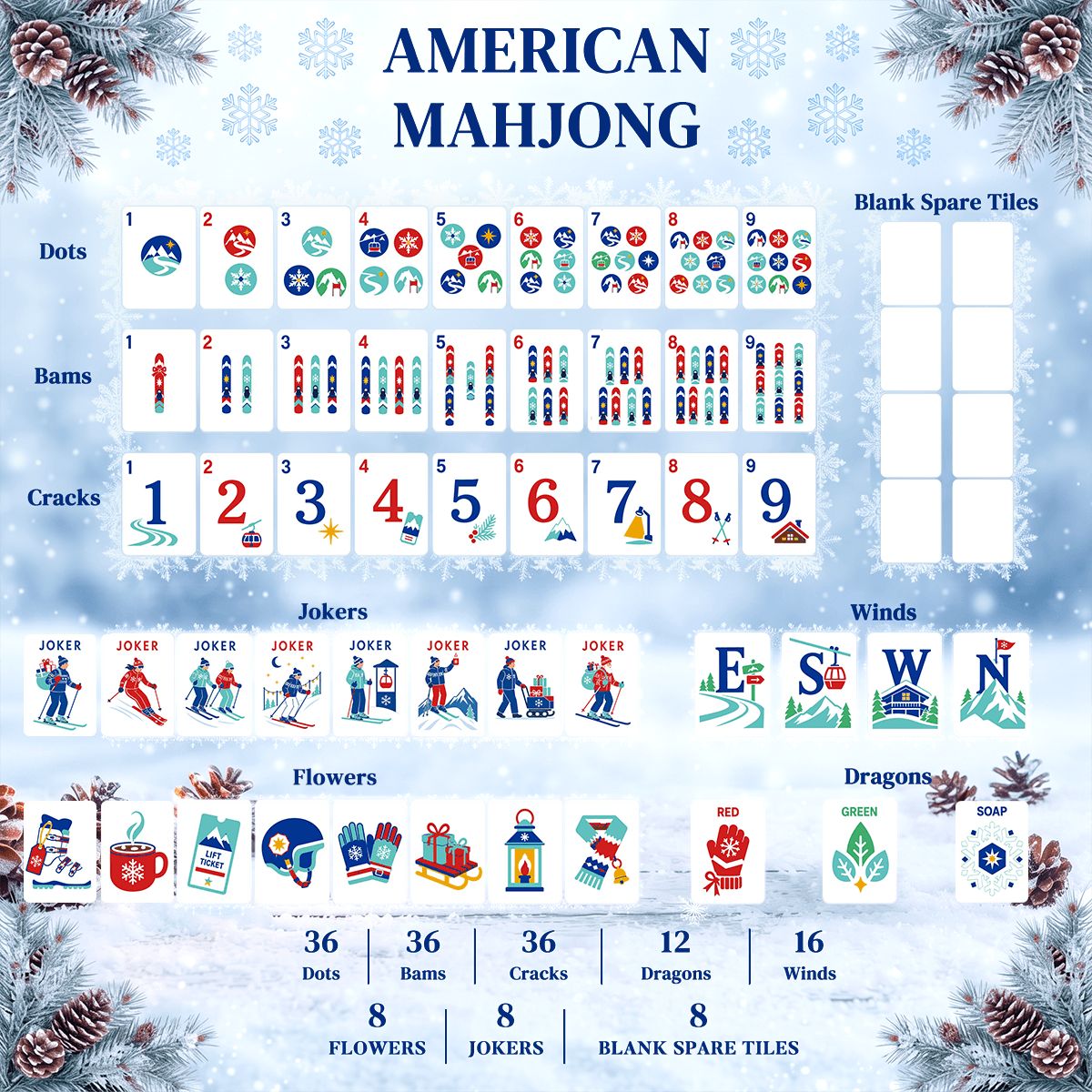 Après-Ski Winter Mahjong Set