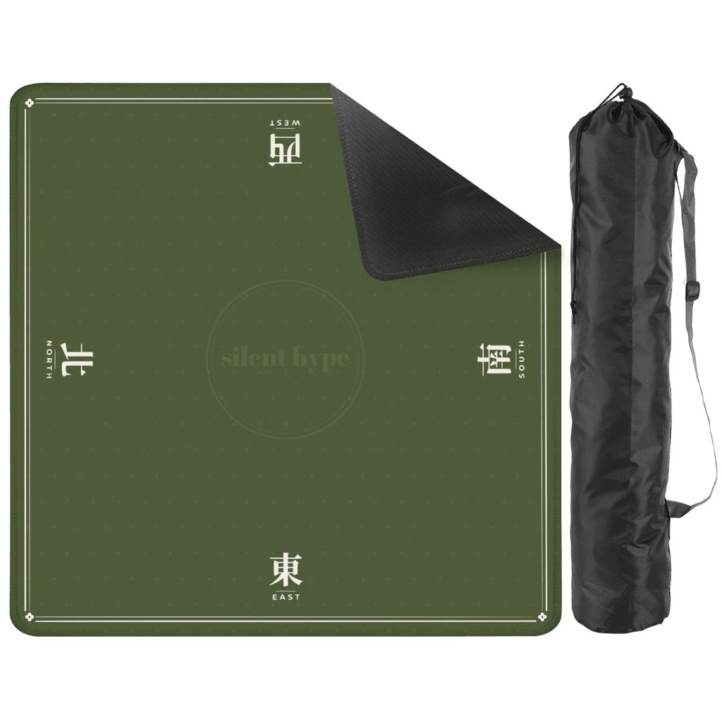 Olive seat winds mahjong mat with its black storage bag