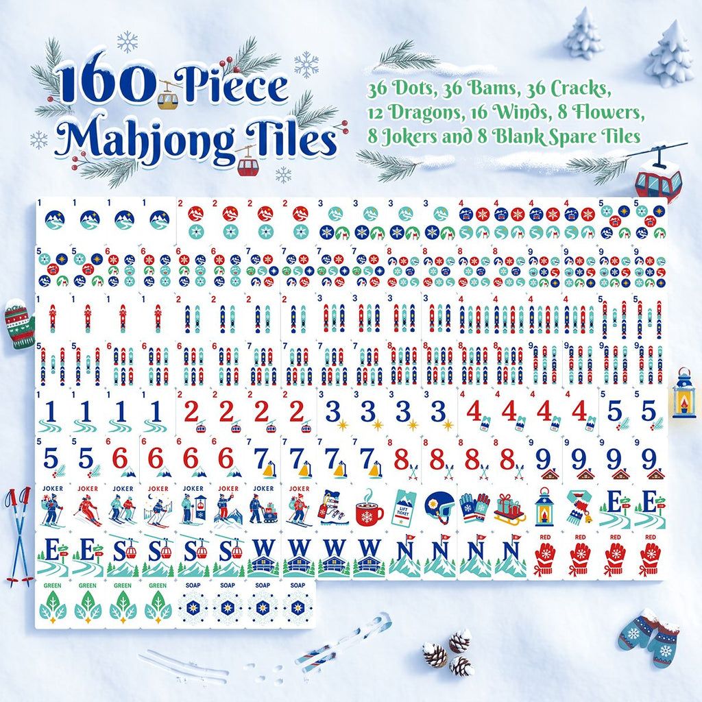 Alpine Slopes Christmas Mahjong Set