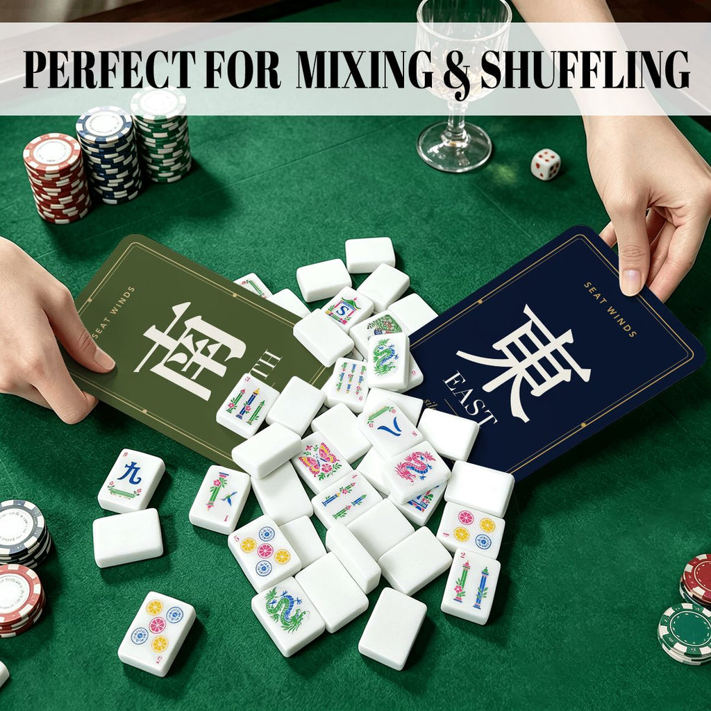 Shuffling mahjong tiles with the seat winds cards