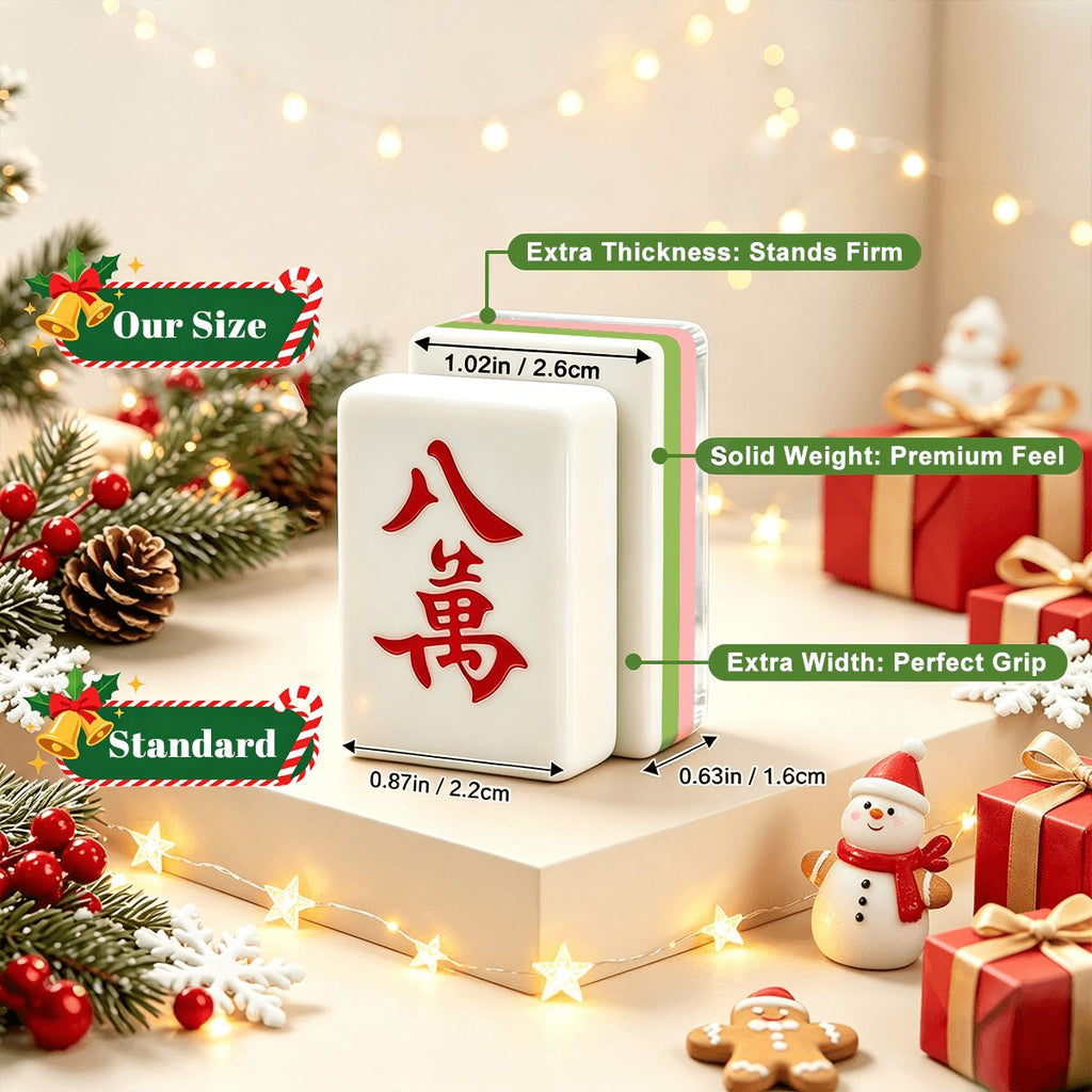 Pink Christmas Mahjong Set