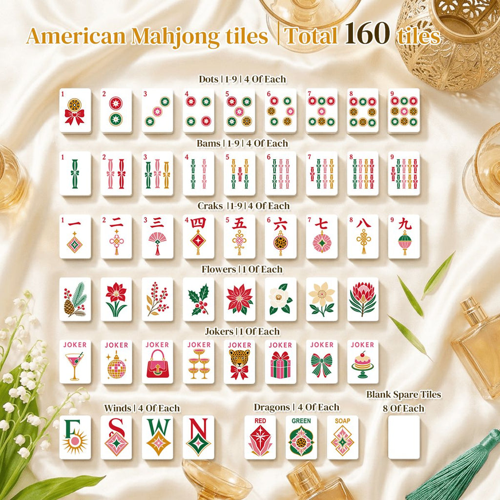 Glam Holiday Mahjong Set