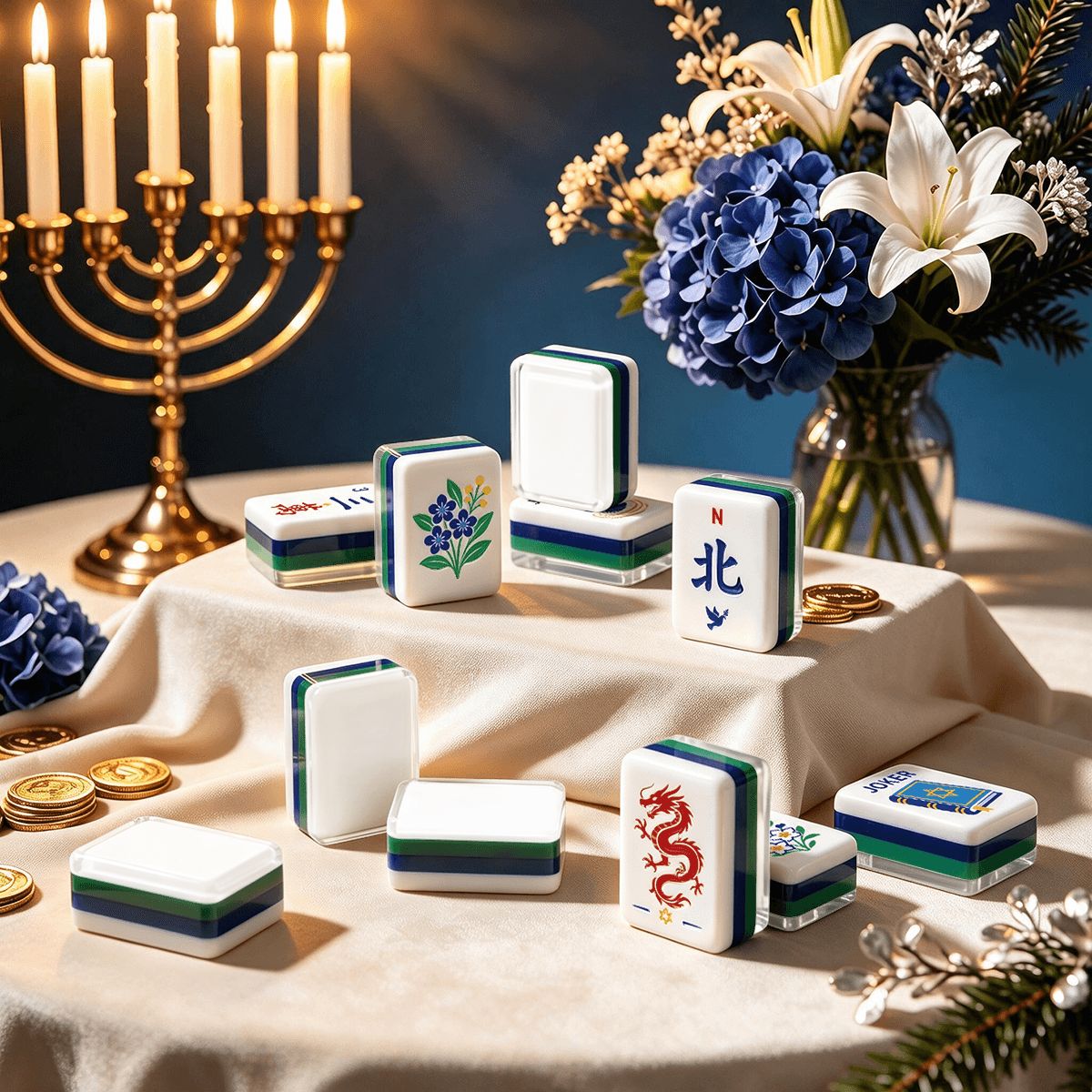 Heritage Hanukkah Mahjong Set