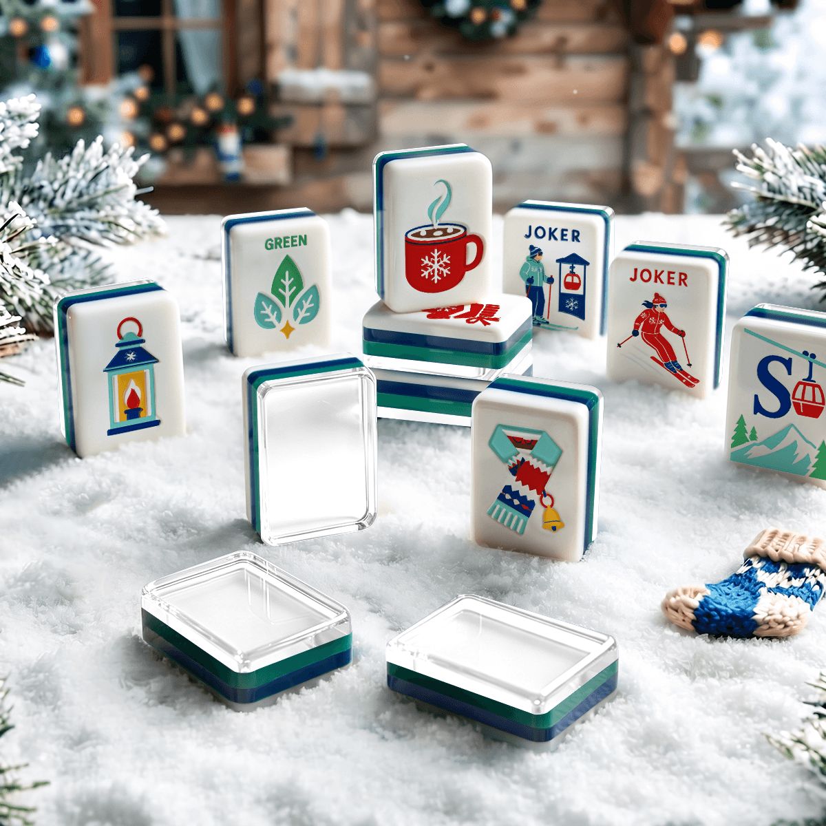 Après-Ski Winter Mahjong Set