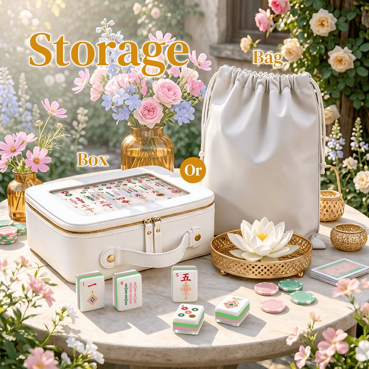 Glam Holiday Mahjong Set