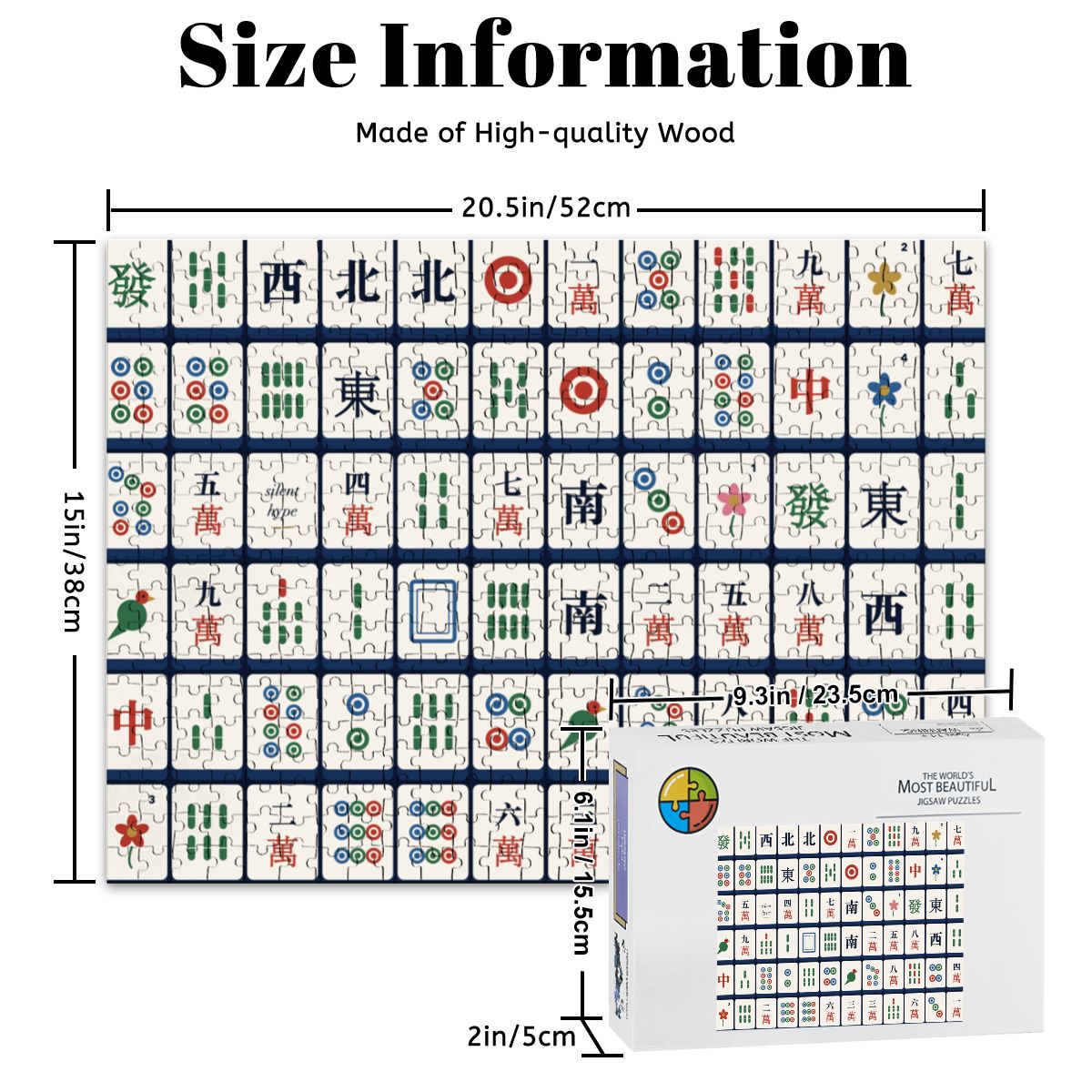 Puzzle size information