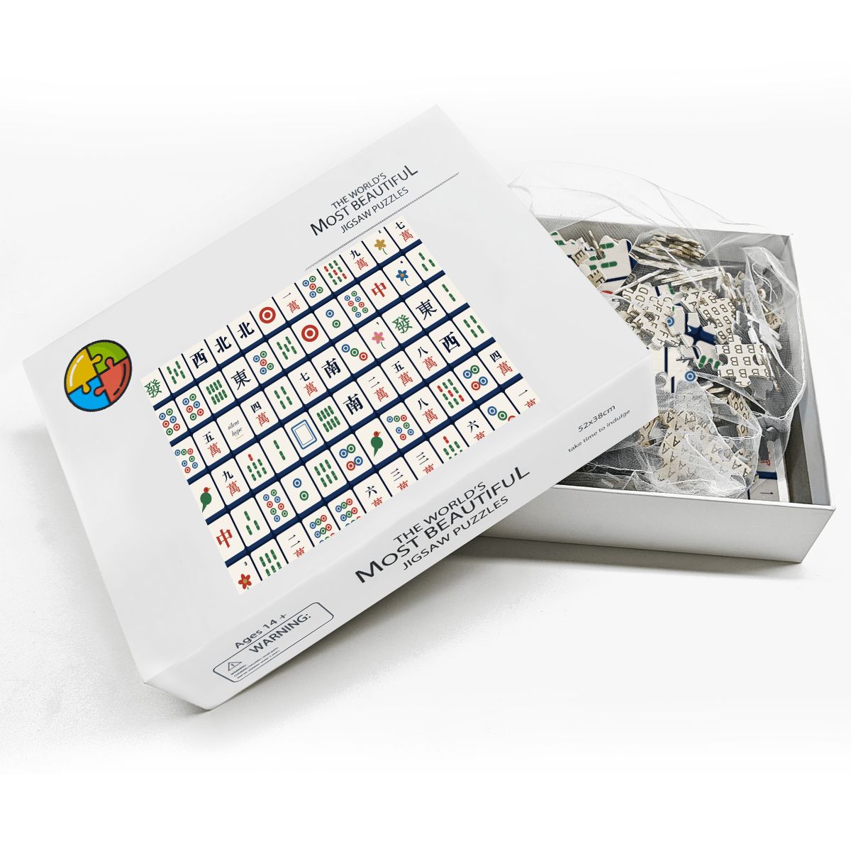 Puzzle pieces in the box