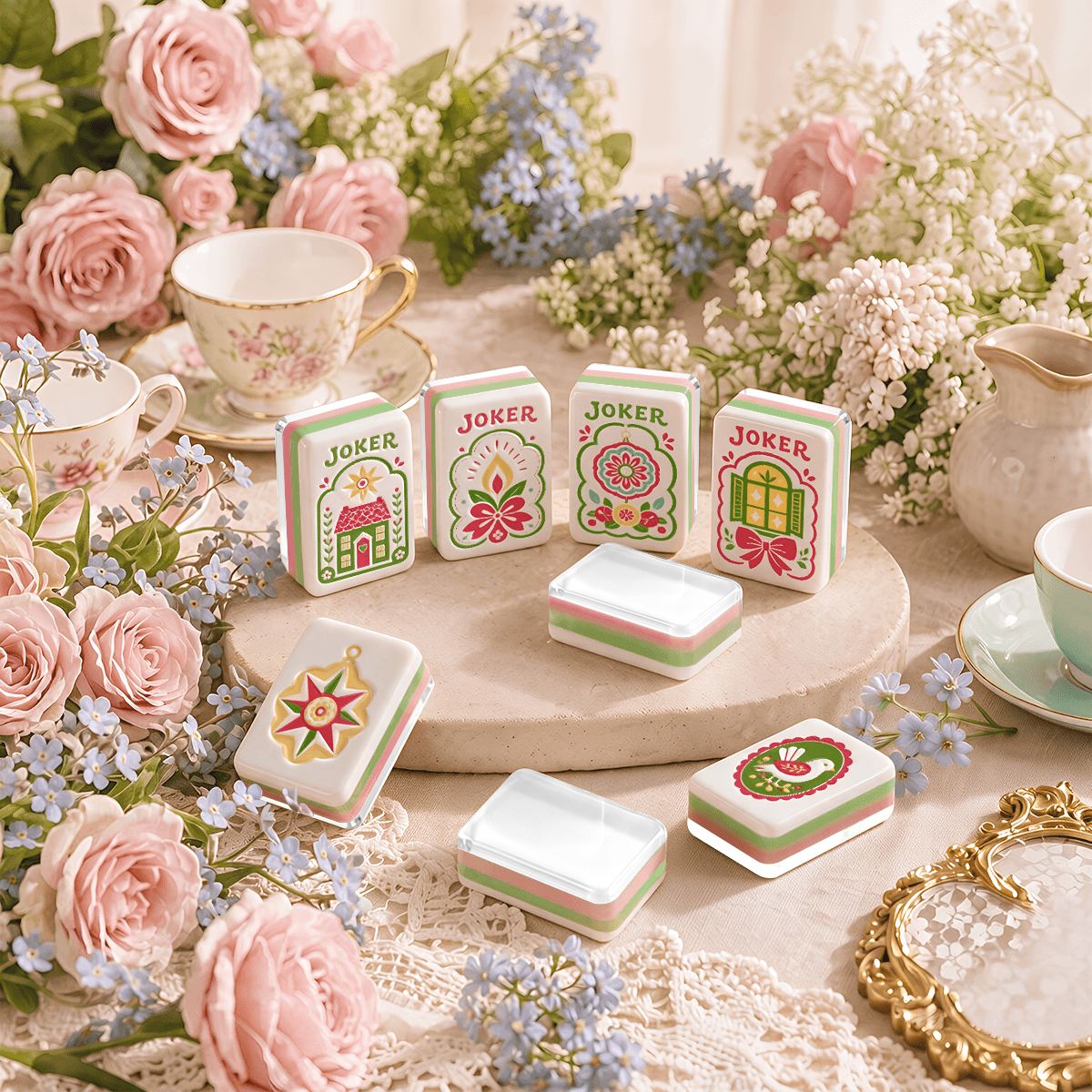 Scandi Folk Christmas Mahjong Set