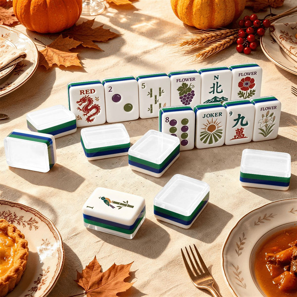 Earthy Botanical Mahjong Set