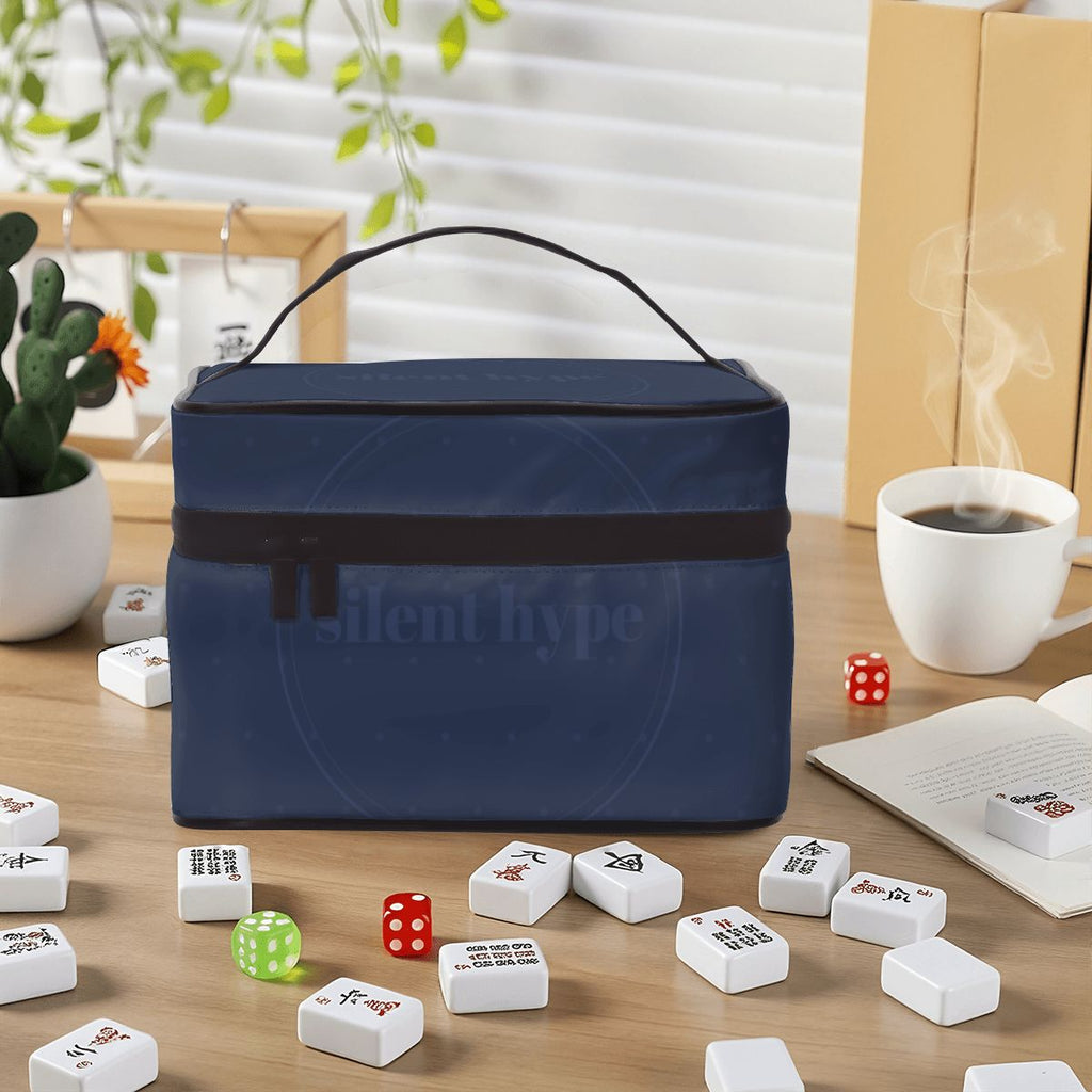 Navy Mahjong Tile Bag