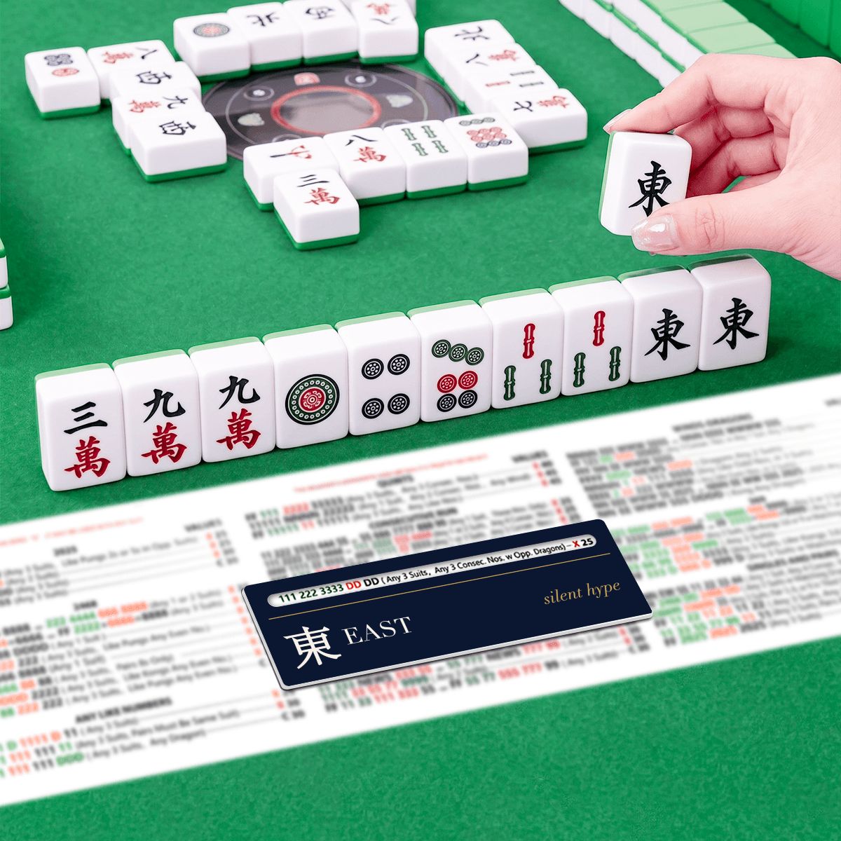 Line reader on a mahjong table