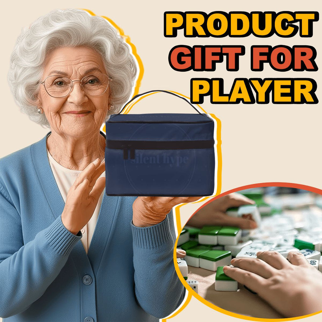 Navy Mahjong Tile Bag