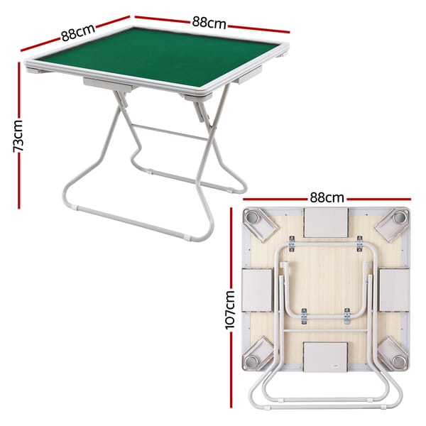 Folding mahjong table, detail