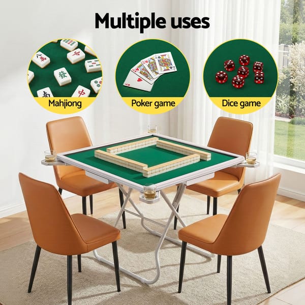 Folding mahjong table, detail