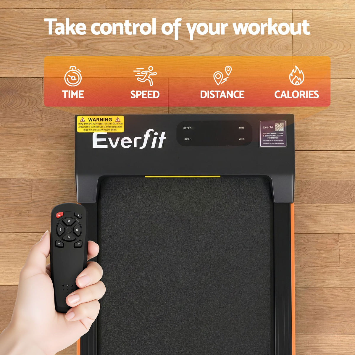 Everfit 3-in-1 Walking Pad Treadmill, 12% Incline, 38cm Belt