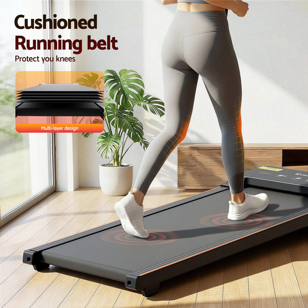 Everfit Walking Pad Treadmill, 20% Auto Incline, 40cm Belt