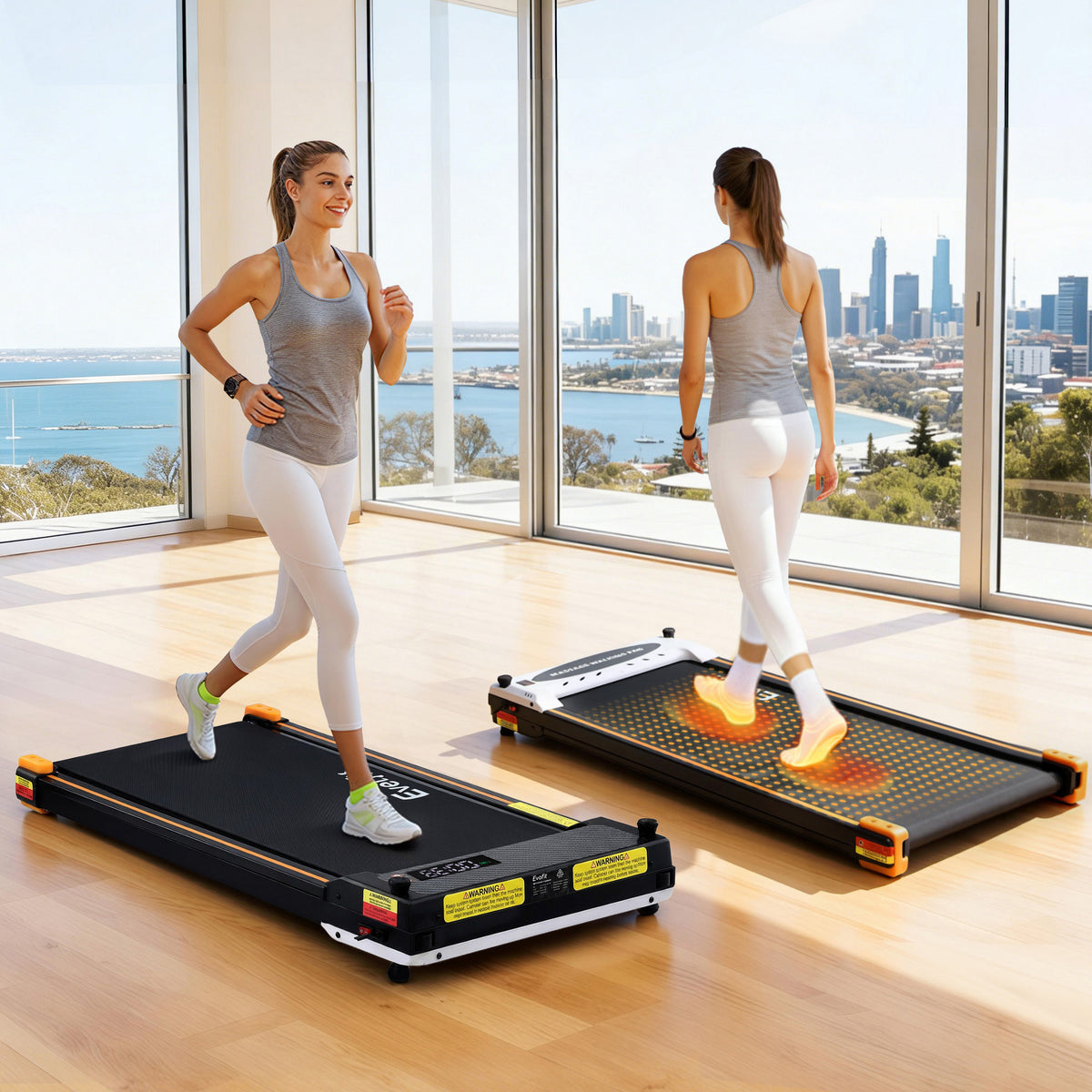 Everfit 2-Sided Walking Pad with Foot Massage