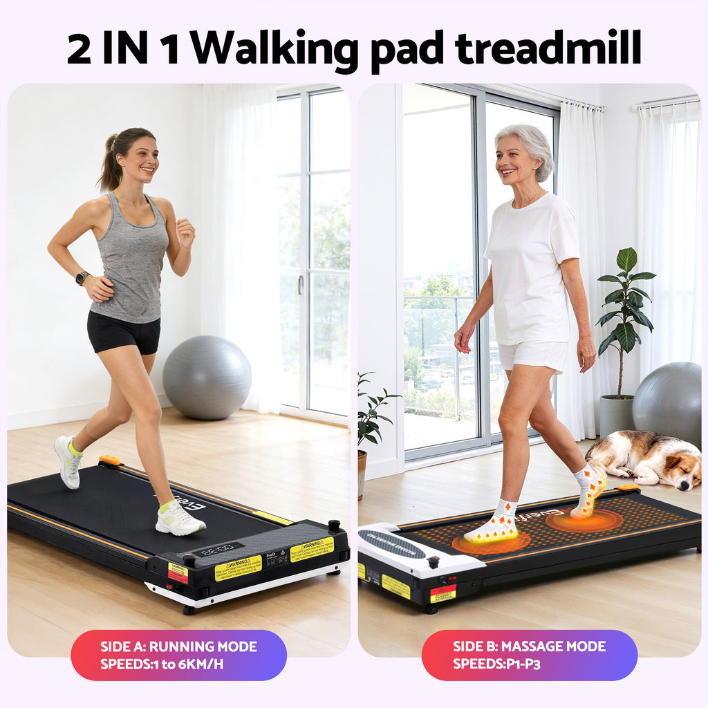 Everfit 2-Sided Walking Pad with Foot Massage