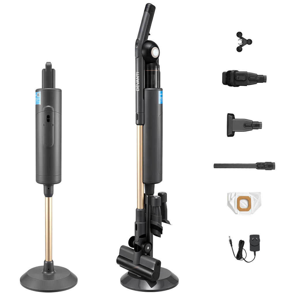 Devanti cordless stick vacuum with auto-empty station