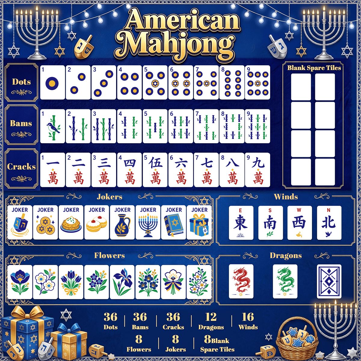 Heritage Hanukkah Mahjong Set