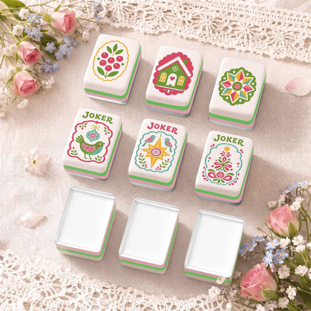 Scandi Folk Christmas Mahjong Set