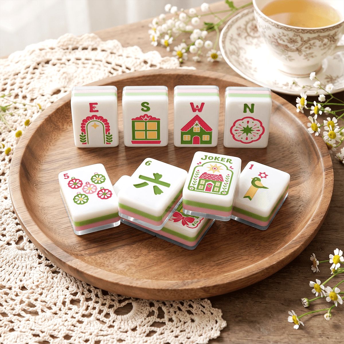 Scandi Folk Christmas Mahjong Set