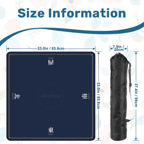 Seat Winds Mahjong Mat, Navy, Classic (84 cm)