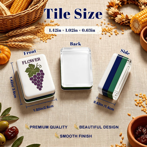Earthy Botanical Mahjong Set