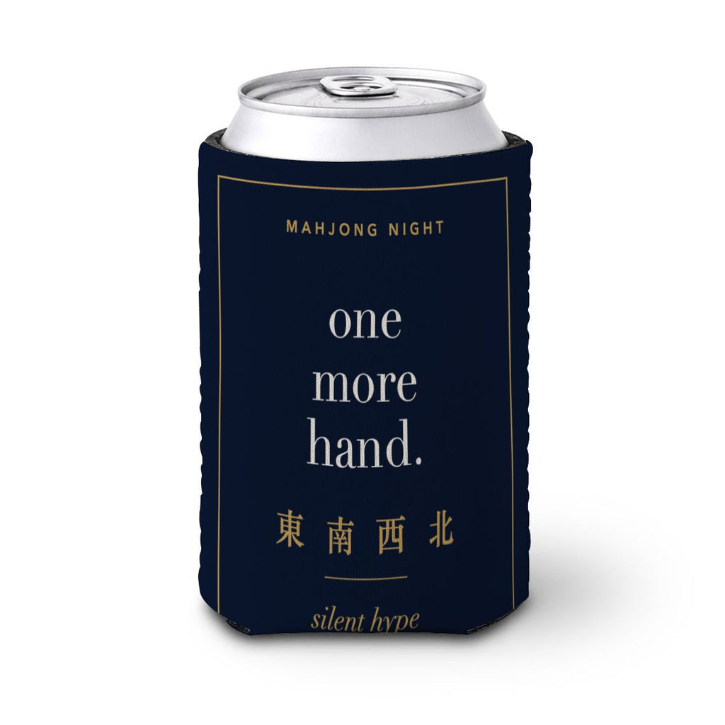 Navy one more hand stubby holder on a can