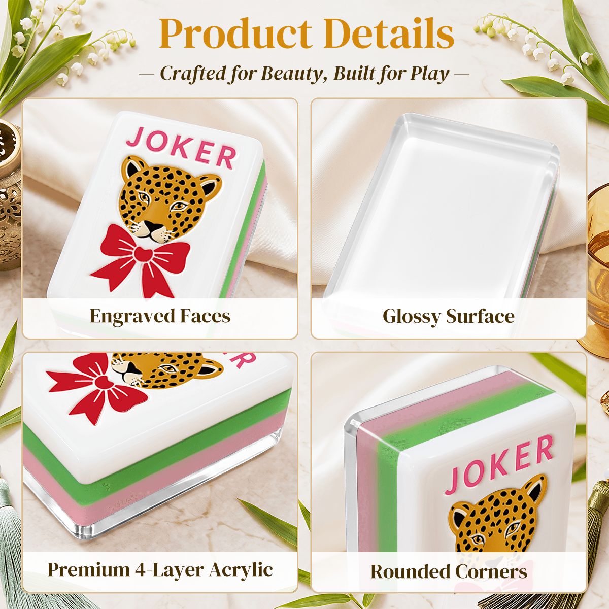 Glam Holiday Mahjong Set